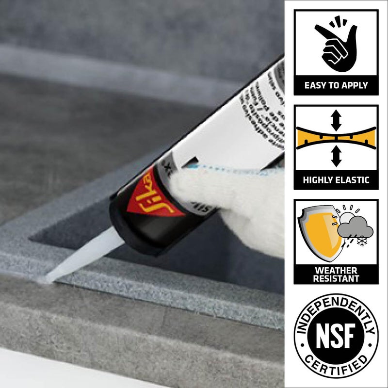 SIKA Sikaflex-221 Multi-Purpose Sealant/Adhesive, Gray, 10.1 fl. oz â€“ Fast-Curing Polyurethane, Highly Elastic, Weather-Resistant, Sandable & Paintable, Bonds to Wood, Metal, and Plastics - Image 2